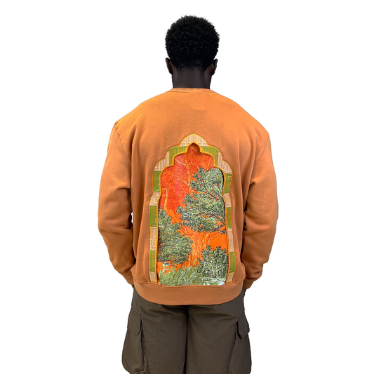 PALVE PRINTED SWEATSHIRT - ORANGE