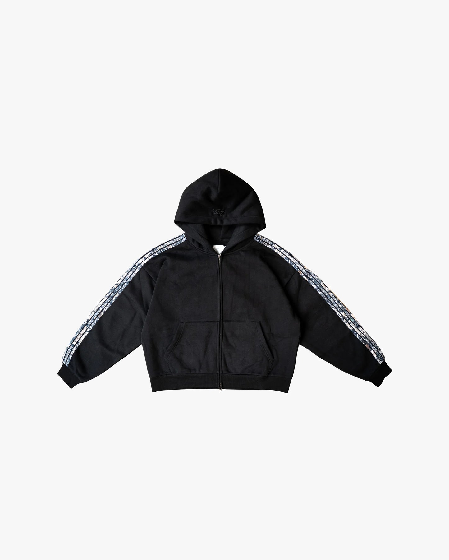 REAL CAMO ZIP HOODIE - BLACK